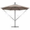 Parasol banane à mât déporté Taupe 294 x 294 x 248 cm 