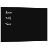 Tableau noir magnétique mural noir 60x40 cm verre trempé 