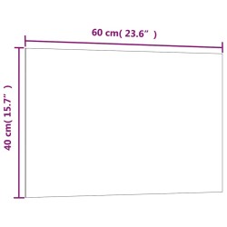 Tableau noir magnétique mural noir 60x40 cm verre trempé 