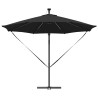 Parasol banane à mât déporté Noir 294 x 294 x 248 cm 