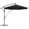 Parasol banane à mât déporté Noir 294 x 294 x 248 cm 