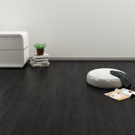 Dalles de plancher autoadhésives PVC anthracite chêne 