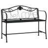 Banc de jardin 2 places 104 cm Noir Acier 