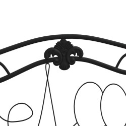 Banc de jardin 2 places 104 cm Noir Acier 