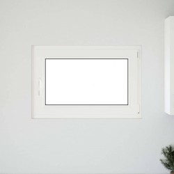 Fenêtre de sous-sol« RISOR » 90 x 50 cm oscillo-battante DIN droite blanche 
