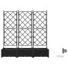 Jardinières de jardin 1 pc Noir 120 x 40 x 126 cm Plastique 