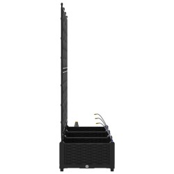 Jardinières de jardin 1 pc Noir 120 x 40 x 126 cm Plastique 