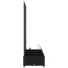 Jardinières de jardin 1 pc Noir 120 x 40 x 126 cm Plastique 