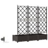 Jardinières de jardin 1 pc Marron 120 x 40 x 126 cm Plastique 