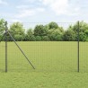 Clôture Euro avec 7 poteaux 1,6 x 10 m en acier galvanisé gris 