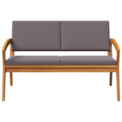 Banc de jardin avec coussins 115x70x72 cm en bois d'acacia 