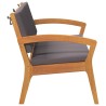 Banc de jardin avec coussins 115x70x72 cm en bois d'acacia 