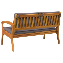 Banc de jardin avec coussins 115x70x72 cm en bois d'acacia 