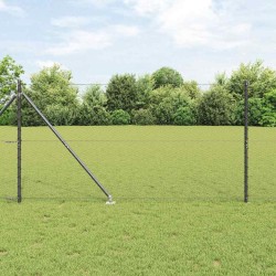Clôture hexagonale grise 1,4x10 m acier 