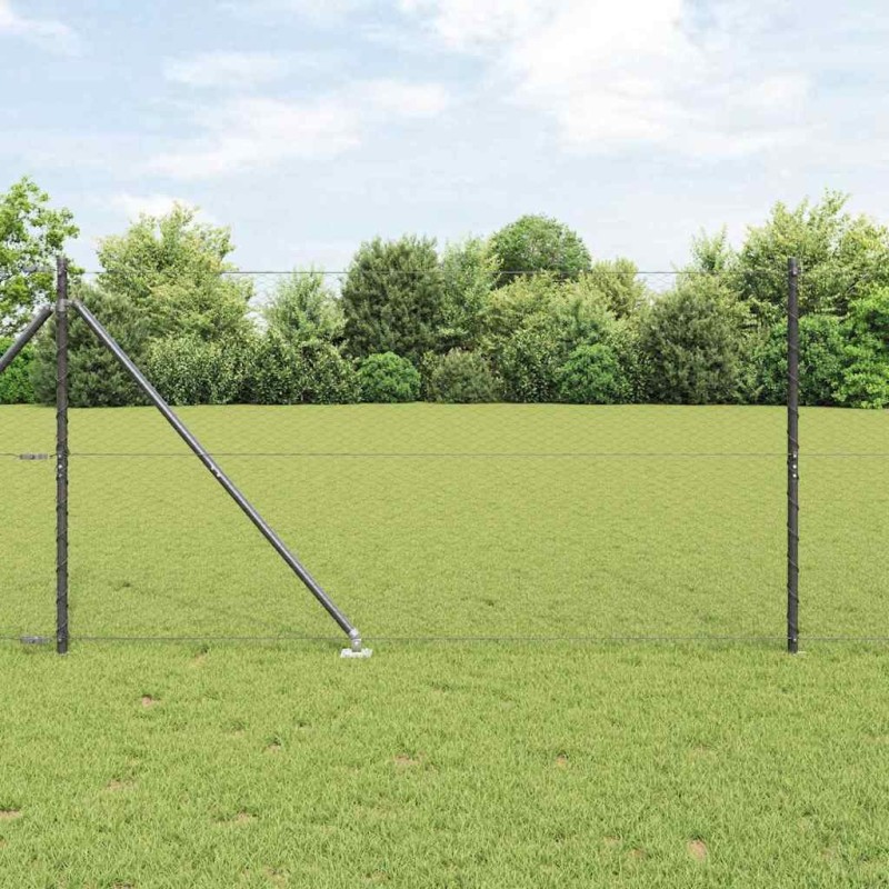 Clôture hexagonale grise 1,4x10 m acier 
