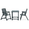 Ensemble de bistro pliable 3 pcs Plastique Vert 