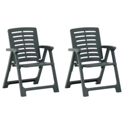 Ensemble de bistro pliable 3 pcs Plastique Vert 