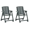 Ensemble de bistro pliable 3 pcs Plastique Vert 