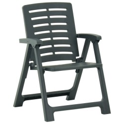 Ensemble de bistro pliable 3 pcs Plastique Vert 