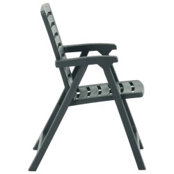 Ensemble de bistro pliable 3 pcs Plastique Vert 