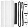 Kit de Clôture Ensemble de 2 Gris Acier 