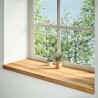 Appuis de fenêtre 2 pcs marron clair bois de chêne massif 
