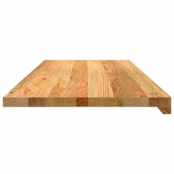 Appuis de fenêtre 2 pcs marron clair bois de chêne massif 