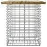 Banc de jardin design gabion 100x70x72 cm bois de pin imprégné 