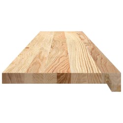 Marches d'escalier 2 pcs non traité bois de chêne massif 