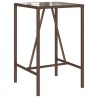 Table de bar d’extérieur marron 70x70x110 cm résine tressée 