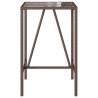 Table de bar d’extérieur marron 70x70x110 cm résine tressée 