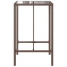 Table de bar d’extérieur marron 70x70x110 cm résine tressée 