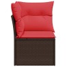 Canapé de jardin Marron 62 x 62 x 69 cm polyrotin 