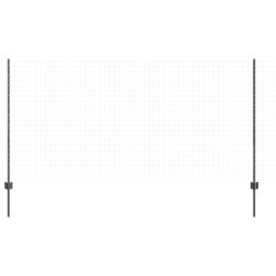 Poteaux de clôture argentés 44 pcs Gris Hauteur de 150 cm. 