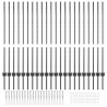 Poteaux de clôture argentés 44 pcs Gris Hauteur de 150 cm. 