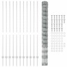 Poteaux de Clôture 22 pcs U-Channel 160 cm Acier Galvanisé 