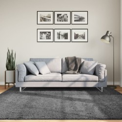 Tapis OVIEDO à poils courts anthracite 200x200 cm 