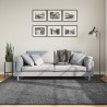 Tapis OVIEDO à poils courts anthracite 200x200 cm 