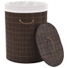 Panier à linge ovale Bambou Marron foncé 
