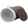 Panier à linge ovale Bambou Marron foncé 