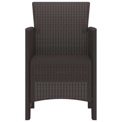 Chaises de jardin 4 pcs Marron Standard Polypropylène 