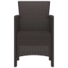 Chaises de jardin 4 pcs Marron Standard Polypropylène 