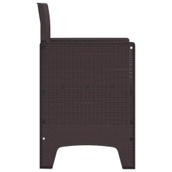 Chaises de jardin 4 pcs Marron Standard Polypropylène 