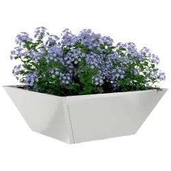 Jardinière bol en acier galvanisé , 40 x 40 x 15 cm. 