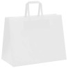 Sacs en papier 50 pcs avec poignées blanc 32x17x25 cm 