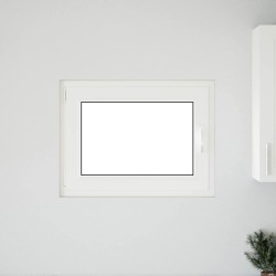 Fenêtre de sous-sol« RISOR » 80 x 60 cm oscillo-battante DIN gauche anthracite 