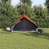 Tente A-Frame 5 personnes grise et orange, étanche 