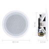 Haut-parleurs muraux et de plafond intégrés 2 pcs 80 W 