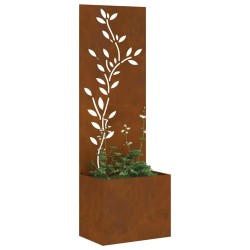 Jardinier avec Panneau Décoratif Rouillé 50 x 140 cm 