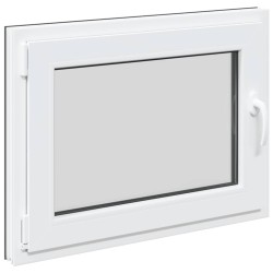 Fenêtre de sous-sol« RISOR » 80 x 50 cm oscillo-battante DIN gauche anthracite 